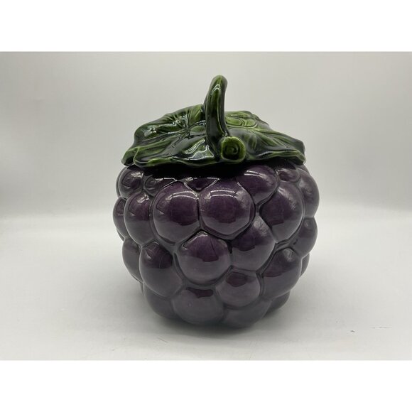 Metlox MCM California Pottery Grape Canister Cookie Jar Kitchen Collectible USA - Picture 11 of 16